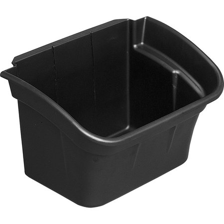 RUBBERMAID COMMERCIAL Bin, 4 Gallon, f/Utility Cart, 17"x12-1/2"x10-1/2", Black RCP335488BLA